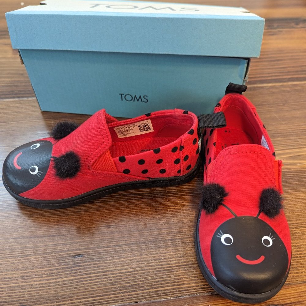 TOMS TINY ALPARGATA LADYBUG SLIP-ON - KIDS'